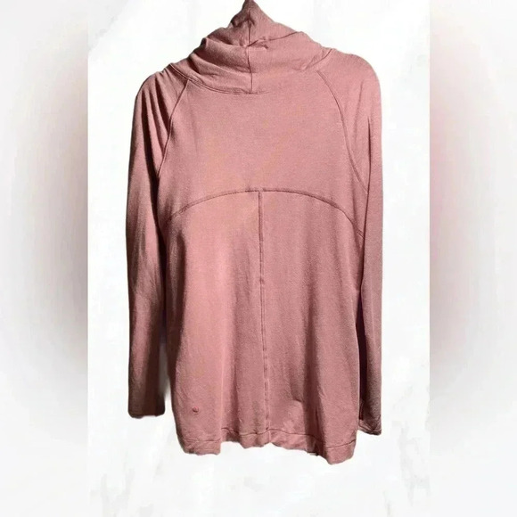 Lululemon "Coast Easy " long sleeve Heathered Misty Merlot long sleeve wrap 8 - Picture 4 of 4